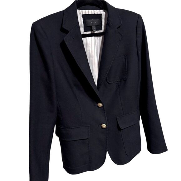 J CREW- Rhodes Two Button Blazer in 100% Italian Wool Wrinkle Resistant Black, 8 - Picture 5 of 16
